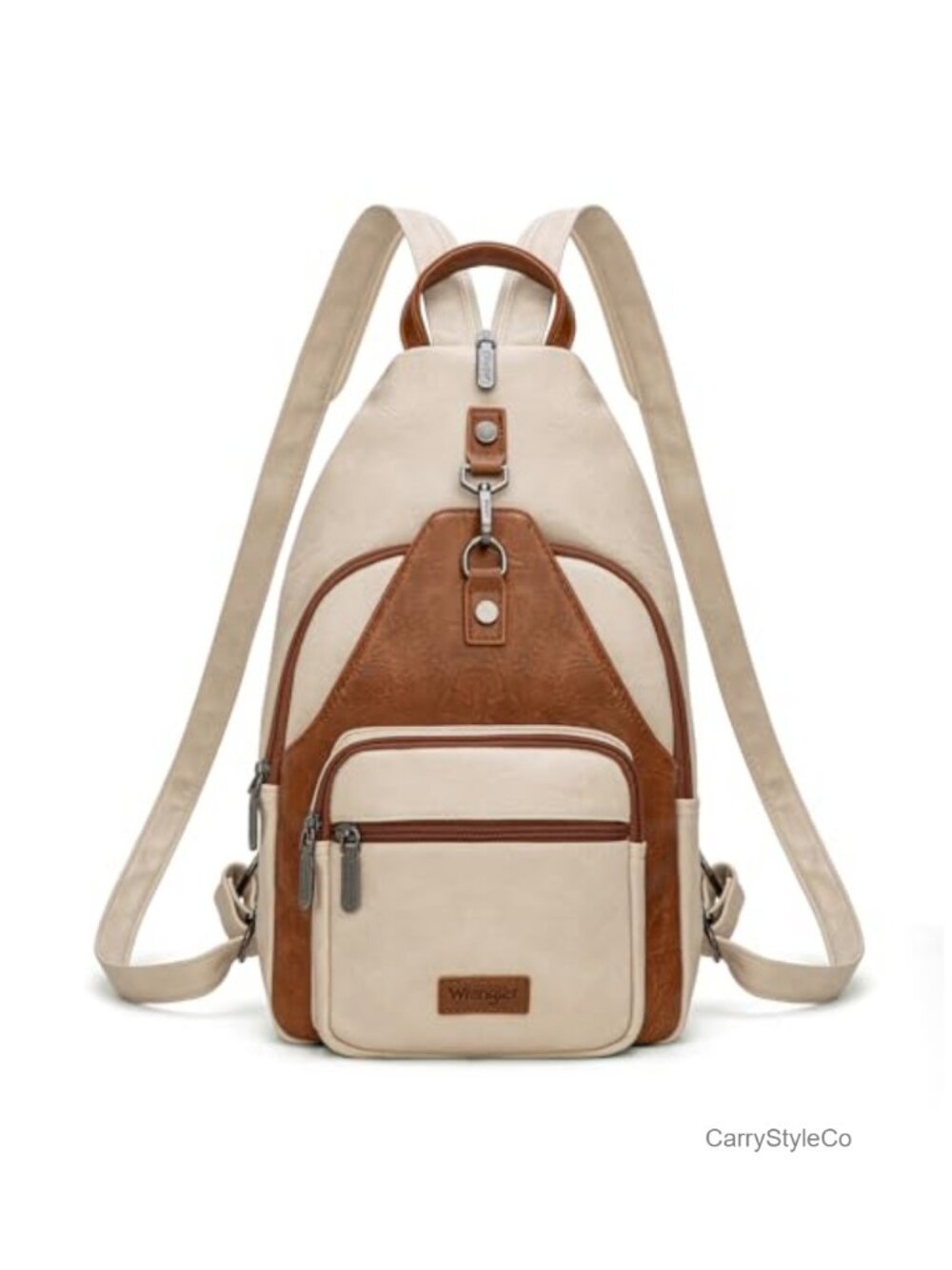 Wrangler Convertible Backpack Crossbody Sling Bag Faux Fur Women Travel